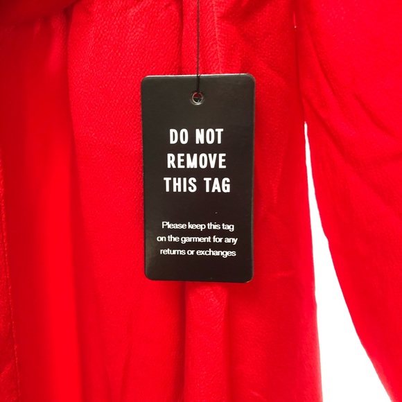 Express Red Wrap Dress - Picture 3 of 5